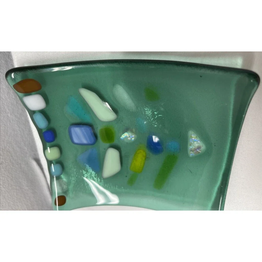 Fused Glass Trinket Dish 4.5